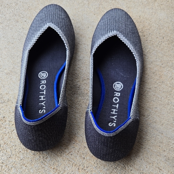 Rothy's Women's Black and Blue Flats - Picture 4 of 11